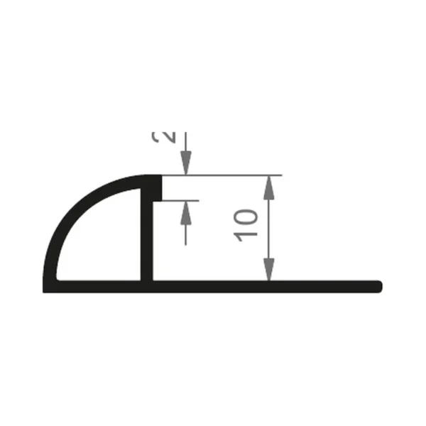 Quart de Rond Fermé PVC Blanc — gamme Profilpros