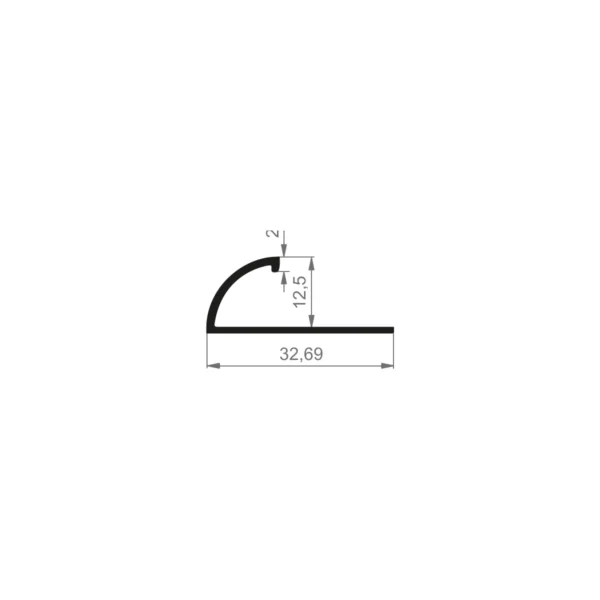 Quart de Rond Ouvert — gamme Profilpros