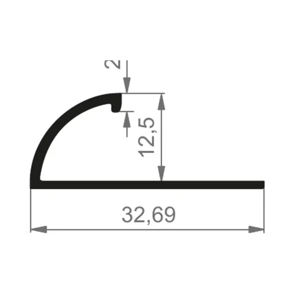Quart de Rond Ouvert — gamme Profilpros